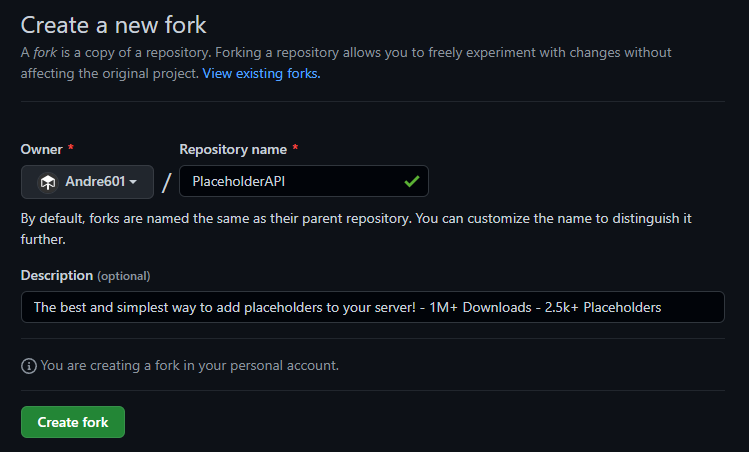 fork repo